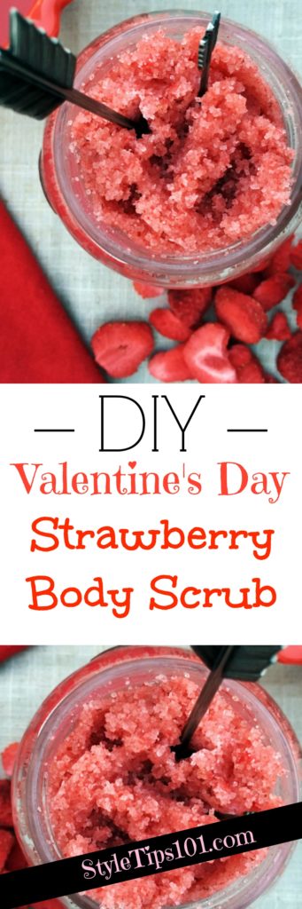 homemade strawberry sugar scrub