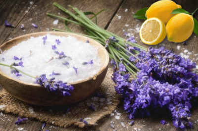 lavender and lemon scrub