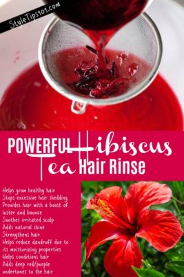 DIY Hibiscus Tea Rinse