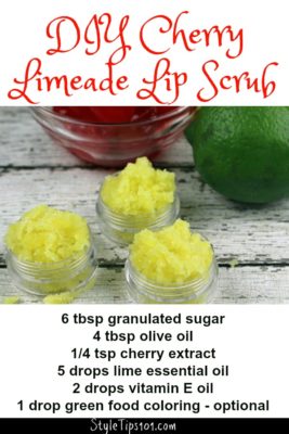 diy cherry limeade lip scrub