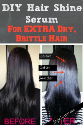 DIY Hair Shine Serum For Dry, Brittle Hair