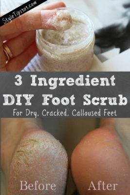 DIY Vinegar Foot Scrub