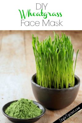 DIY Wheatgrass Face Mask