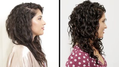 before and after curly hair treatment