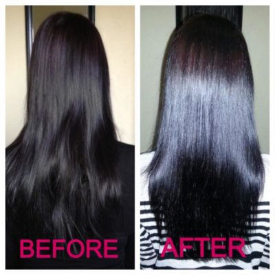 before and after hair serum