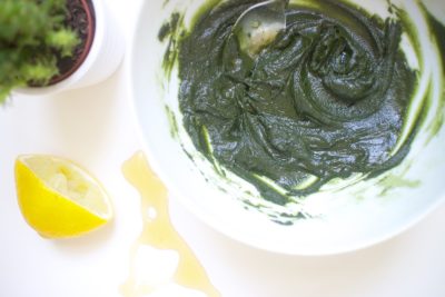 wheatgrass face mask