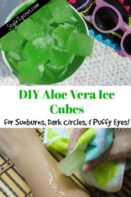 diy aloe vera ice cubes