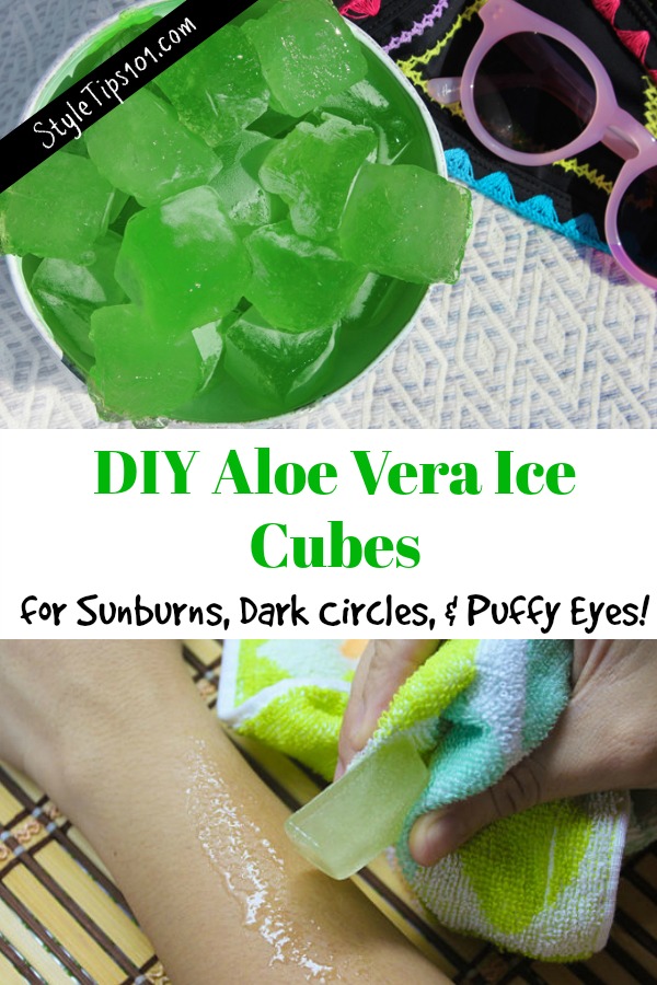 DIY Aloe Vera Ice Cubes for Dark Circles, Puffy Eyes, and Irritated Skin