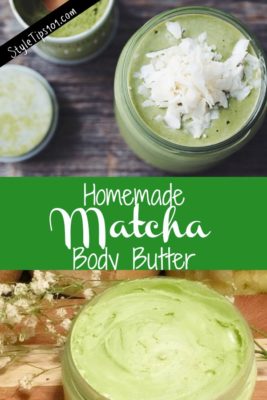 homemade matcha body butter