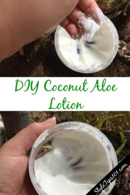 DIY coconut aloe lotion