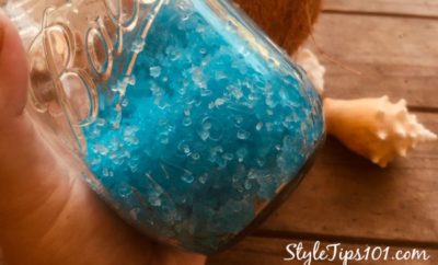 blue salt scrub