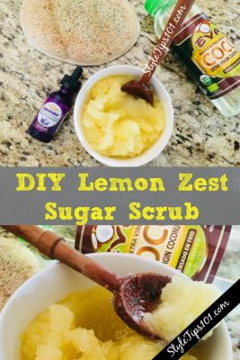 DIY Lemon Zest Sugar Scrub