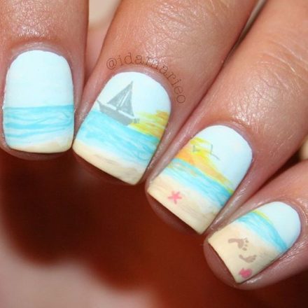 19 Beach Inspired Nails To Fall in Love With