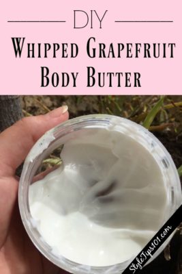 homemade grapefruit whipped body butter