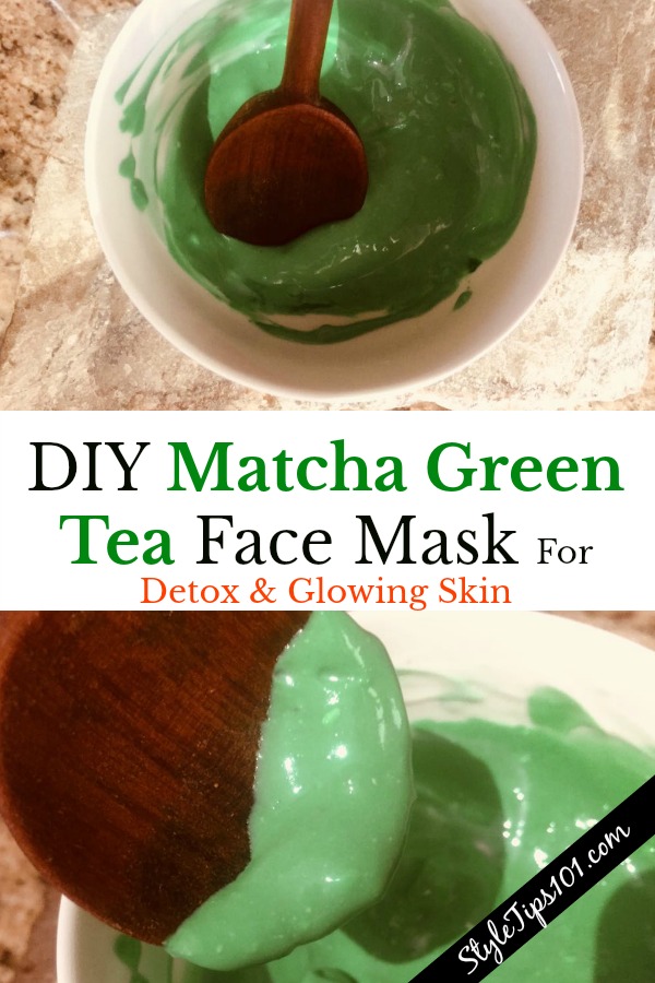 DIY matcha green tea face mask