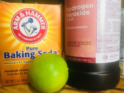 baking soda and hydrogen peroxide