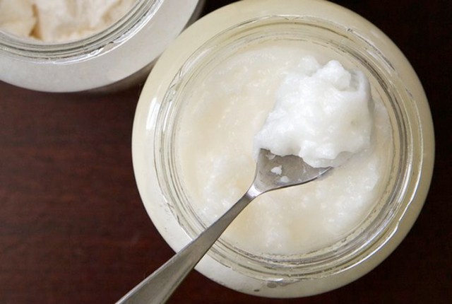 coconut oil and aloe vera cream