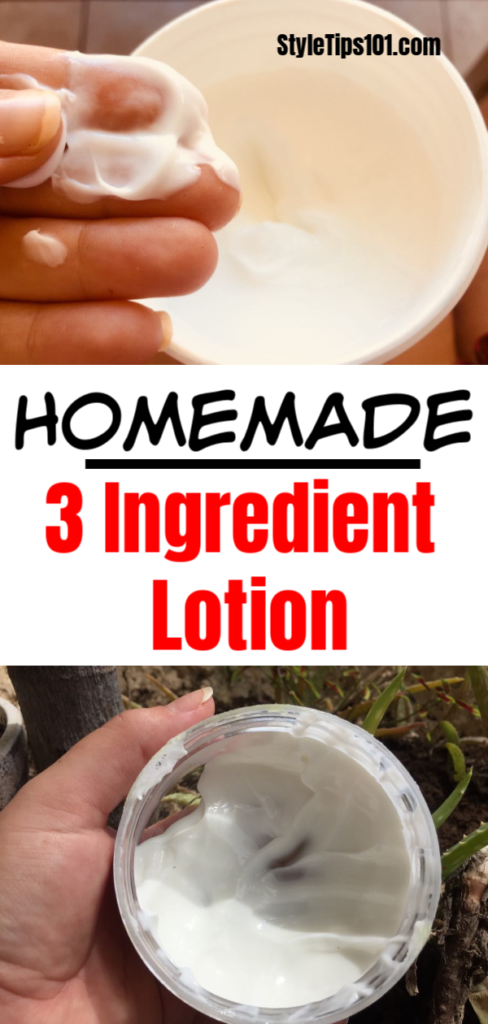 DIY 3 Ingredient Lotion