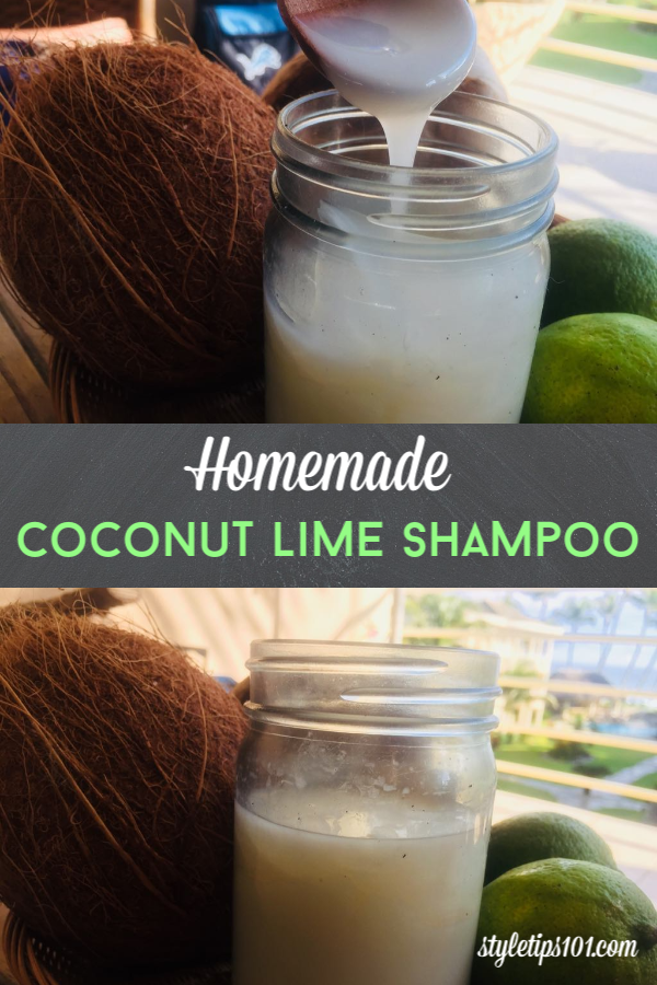 Homemade Coconut Lime Shampoo