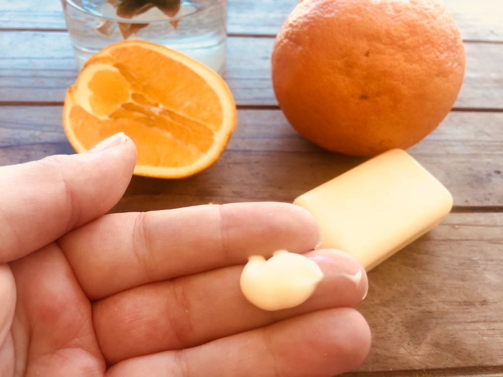 orange hand lotion