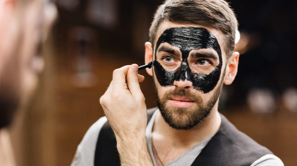 charcoal mask man