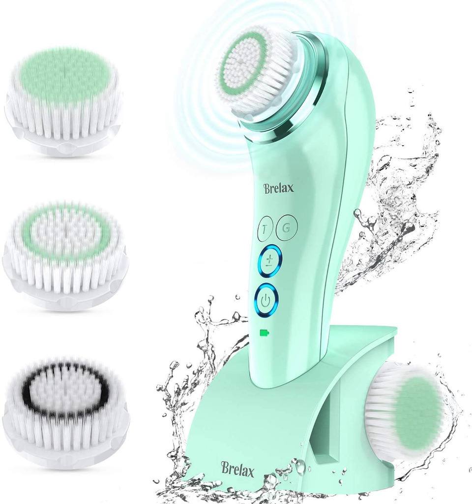 Brelax Facial Cleansing Brush Sonic Electric Rotating Face Scrubber