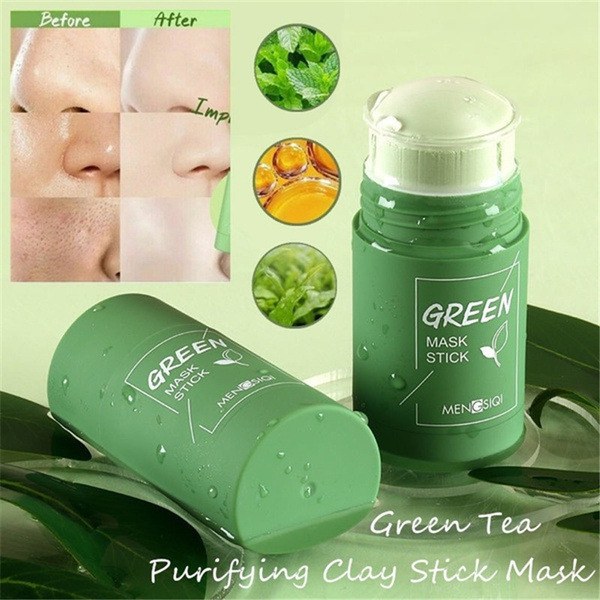 before and after facial green mask stick