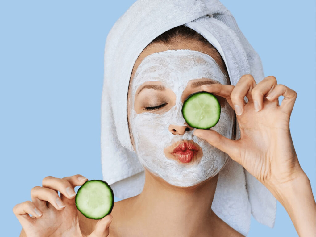 cucumber and aloe vera face mask
